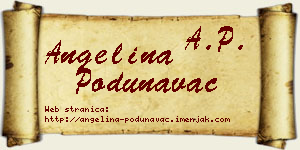 Angelina Podunavac vizit kartica